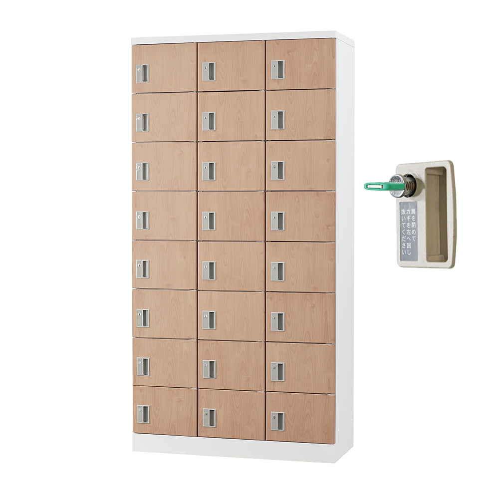 多目的用 ロッカー ハイタイプ スチール 収納 完成品 24人用ロッカー 縦型 3列8段 W900×D380×H1790【オフィス家具市場】【日本製】【HLK-GH24TN】