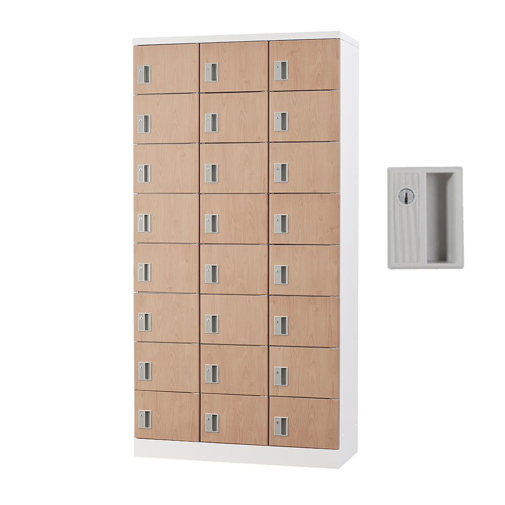 多目的用 ロッカー ハイタイプ スチール 収納 完成品 24人用ロッカー 縦型 3列8段 W900×D380×H1790【オフィス家具市場】【日本製】【HLK-GH24TN】