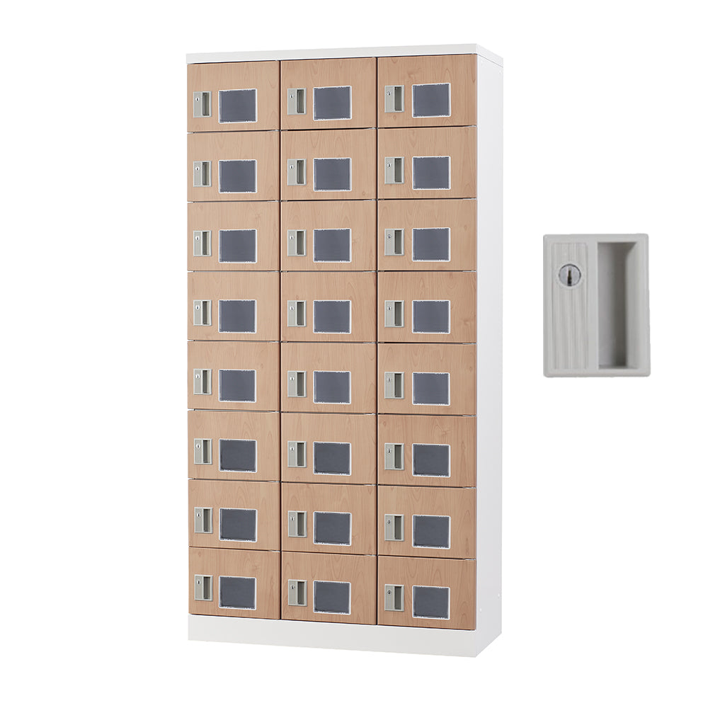 多目的用 ロッカー ハイタイプ スチール 収納 完成品 24人用ロッカー 縦型 3列8段 W900×D380×H1790【オフィス家具市場】【日本製】【HLK-GH24TN】