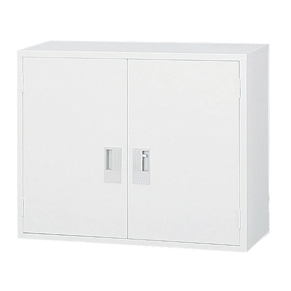 両開き ホワイトグレー コンパクト収納庫