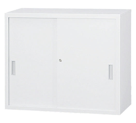 スチール引違い ホワイトグレー A4ファイル収納