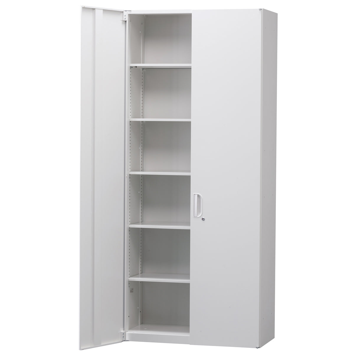 可動棚 鍵付き 両開き書庫