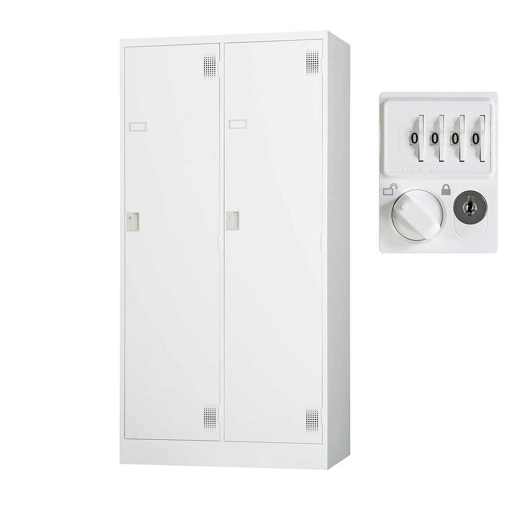 更衣室 更衣用 ロッカー 2人用 ワイド スリム 固定網棚 H1790mm【オフィス家具市場】【日本製】【HLK-T02】