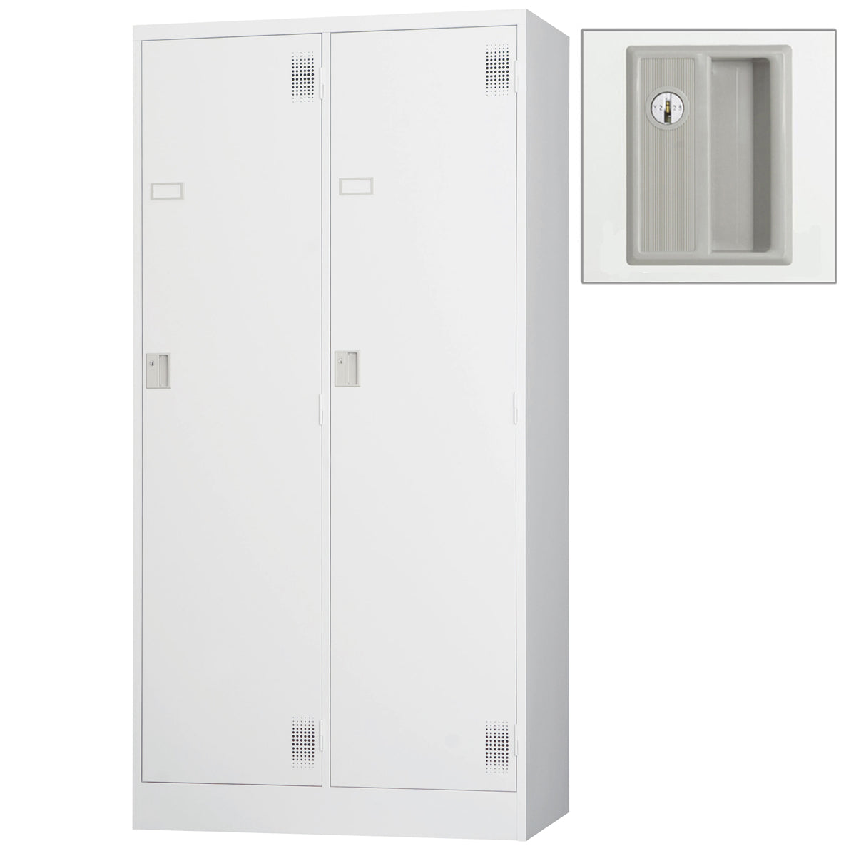 更衣室 更衣用 ロッカー 2人用 ワイド スリム 固定網棚 H1790mm【オフィス家具市場】【日本製】【HLK-T02】