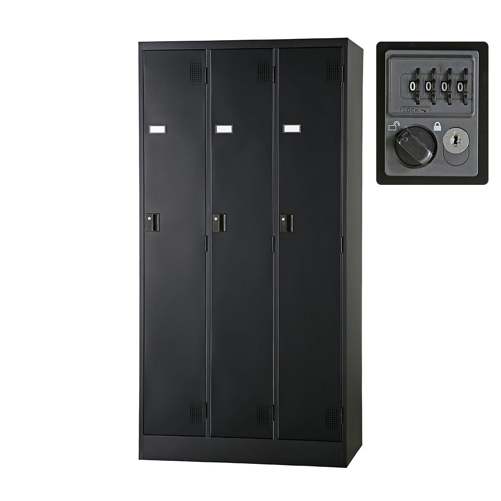 更衣室 更衣用 ロッカー 3人用 固定網棚 W900×D515×H1790mm 43.4kg【オフィス家具市場】【日本製】【HLK-T03NS】