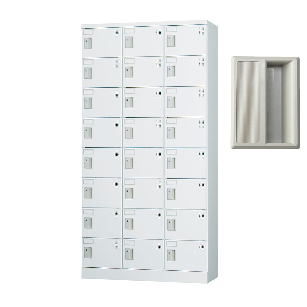 多目的用 ロッカー ハイタイプ スチール 収納 完成品 24人用ロッカー 縦型 3列8段 W900×D380×H1790【オフィス家具市場】【日本製】【HLK-GH24TN】