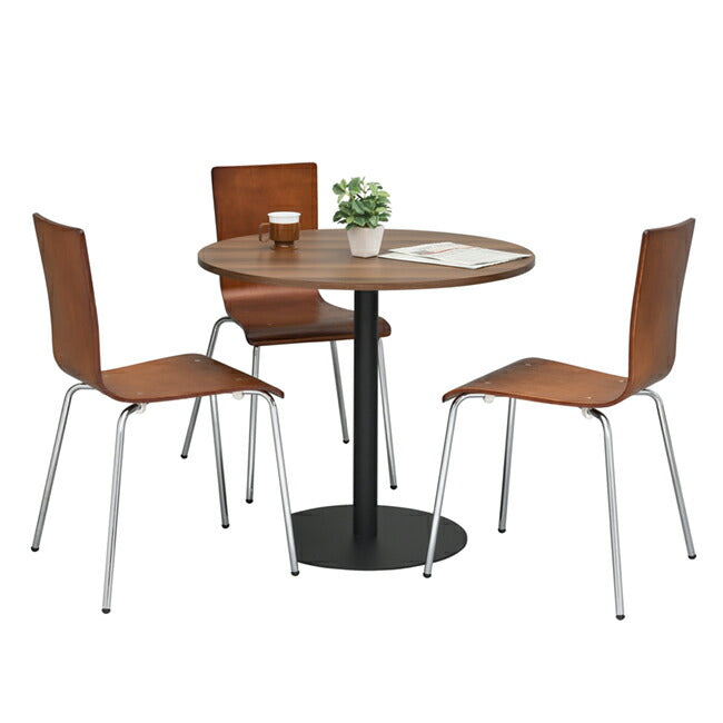 カフェスペース 木目椅子 ダーク