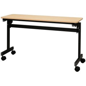 ナチュラル天板 黒脚 折りたたみテーブル