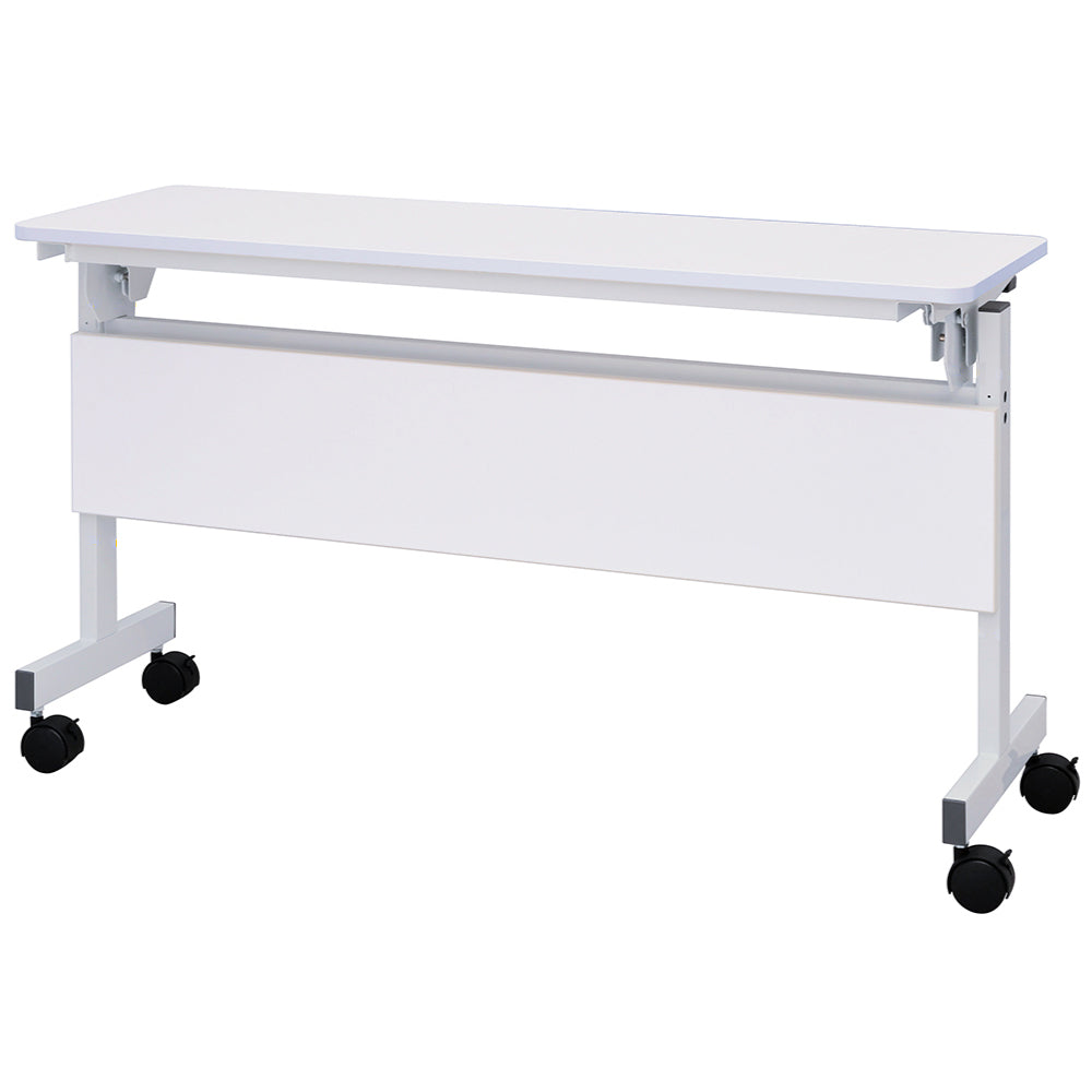 幕板付き ホワイト セミナーデスク