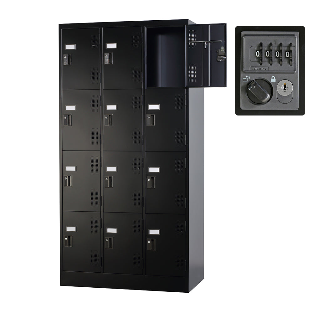 更衣室 更衣用 ロッカー 12人用 W900×D515×H1790mm【オフィス家具市場】【日本製】【HLK-T12NS】