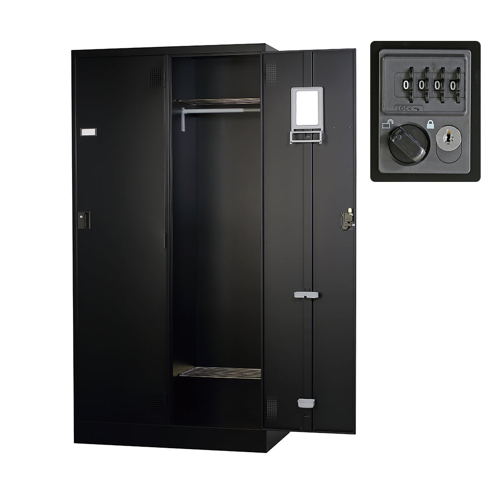 更衣室 更衣用 ロッカー 2人用 ワイド スリム 固定網棚 H1790mm【オフィス家具市場】【日本製】【HLK-T02】