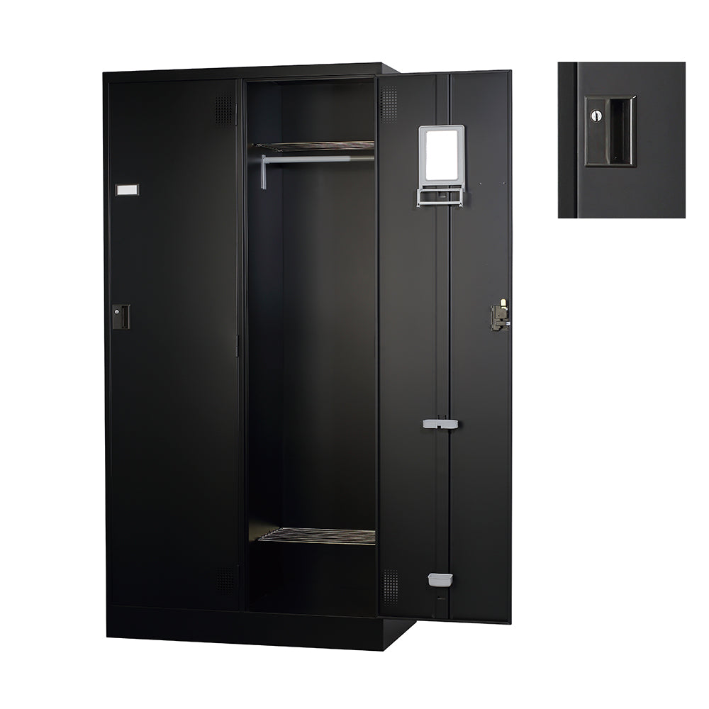 更衣室 更衣用 ロッカー 2人用 ワイド スリム 固定網棚 H1790mm【オフィス家具市場】【日本製】【HLK-T02】