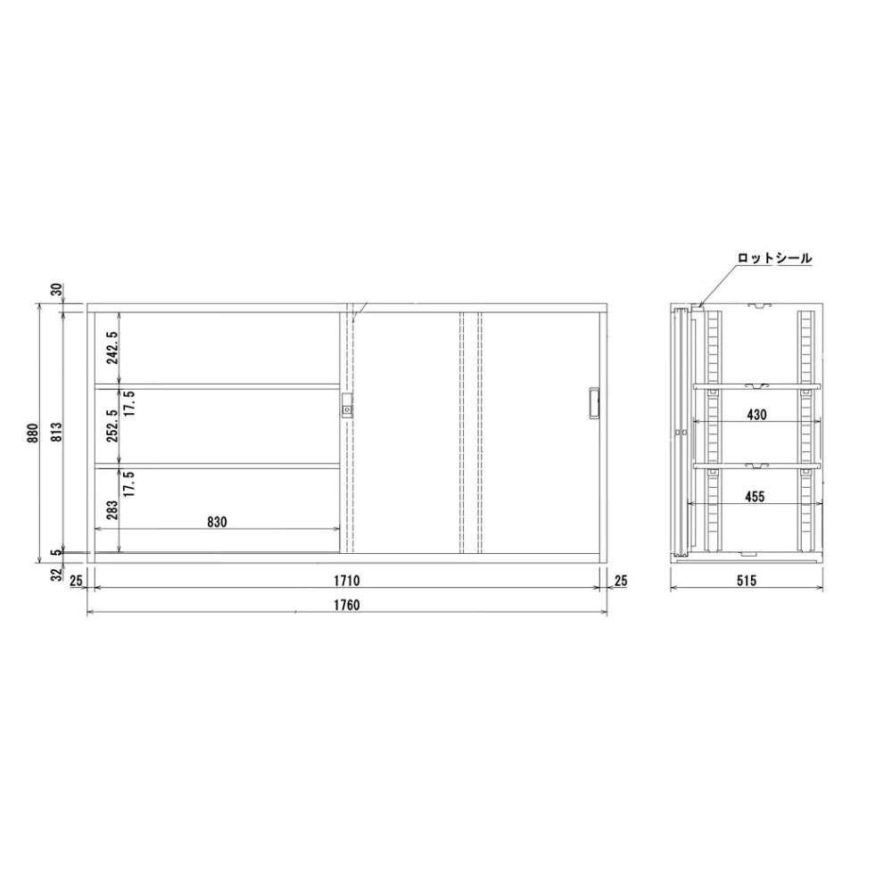 書類整理　収納家具　一般書庫　D515タイプ