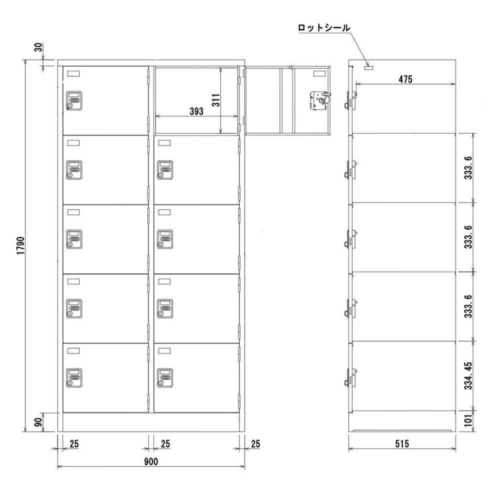 法人様限定 多人数ロッカー 縦型・横型 車上渡し 完成品 日本製【オフィス家具市場】【ALSVG】