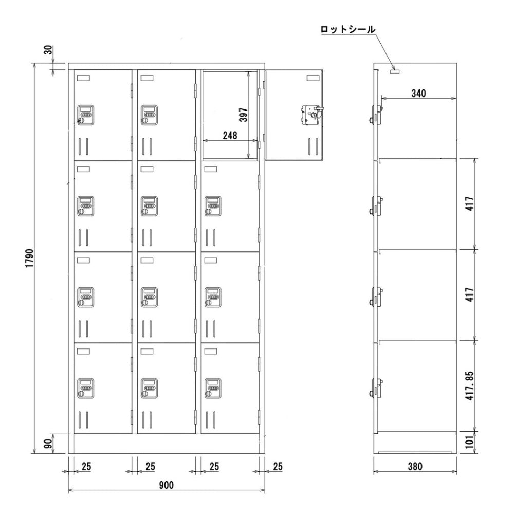 法人様限定 多人数ロッカー 縦型・横型 車上渡し 完成品 日本製【オフィス家具市場】【ALSVG】