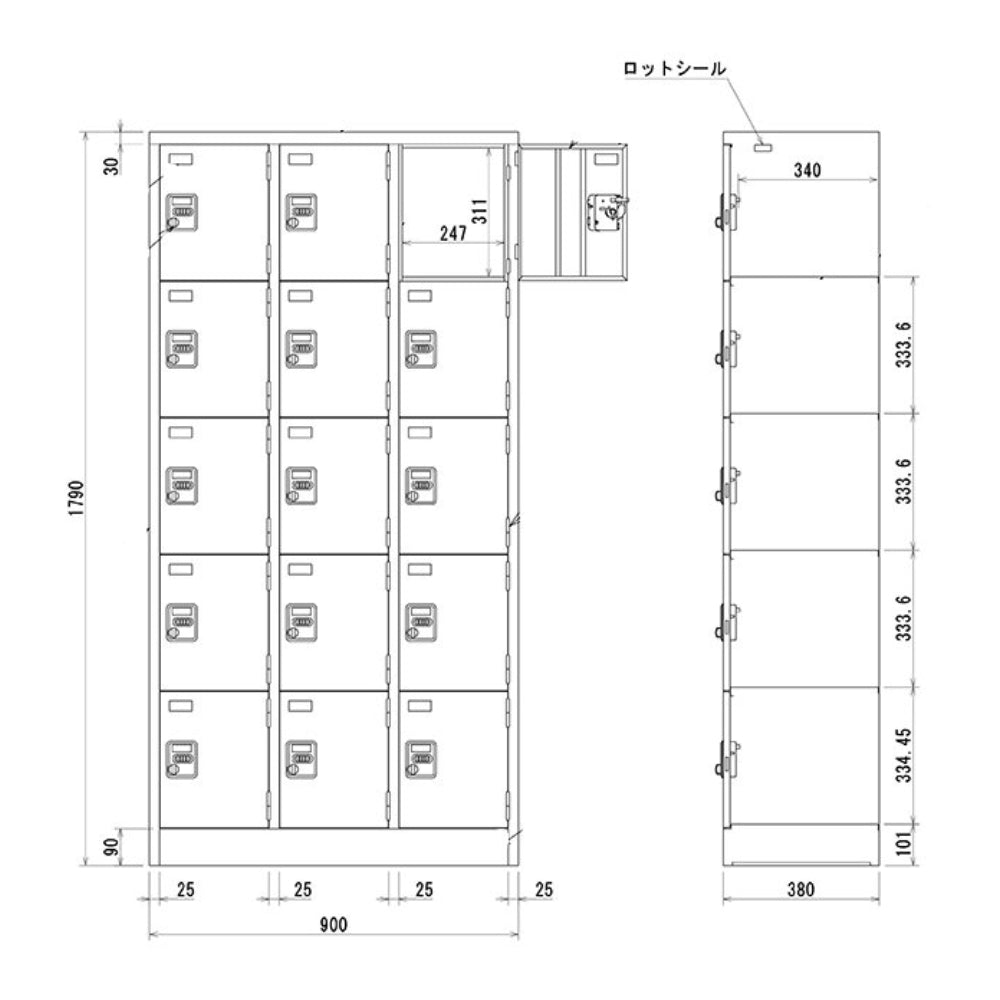 法人様限定 多人数ロッカー 縦型・横型 車上渡し 完成品 日本製【オフィス家具市場】【ALSVG】