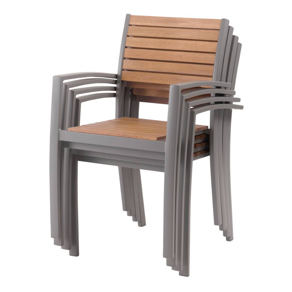 チェア 天然木 スタッキング 椅子 ダイニングチェア アームチェア