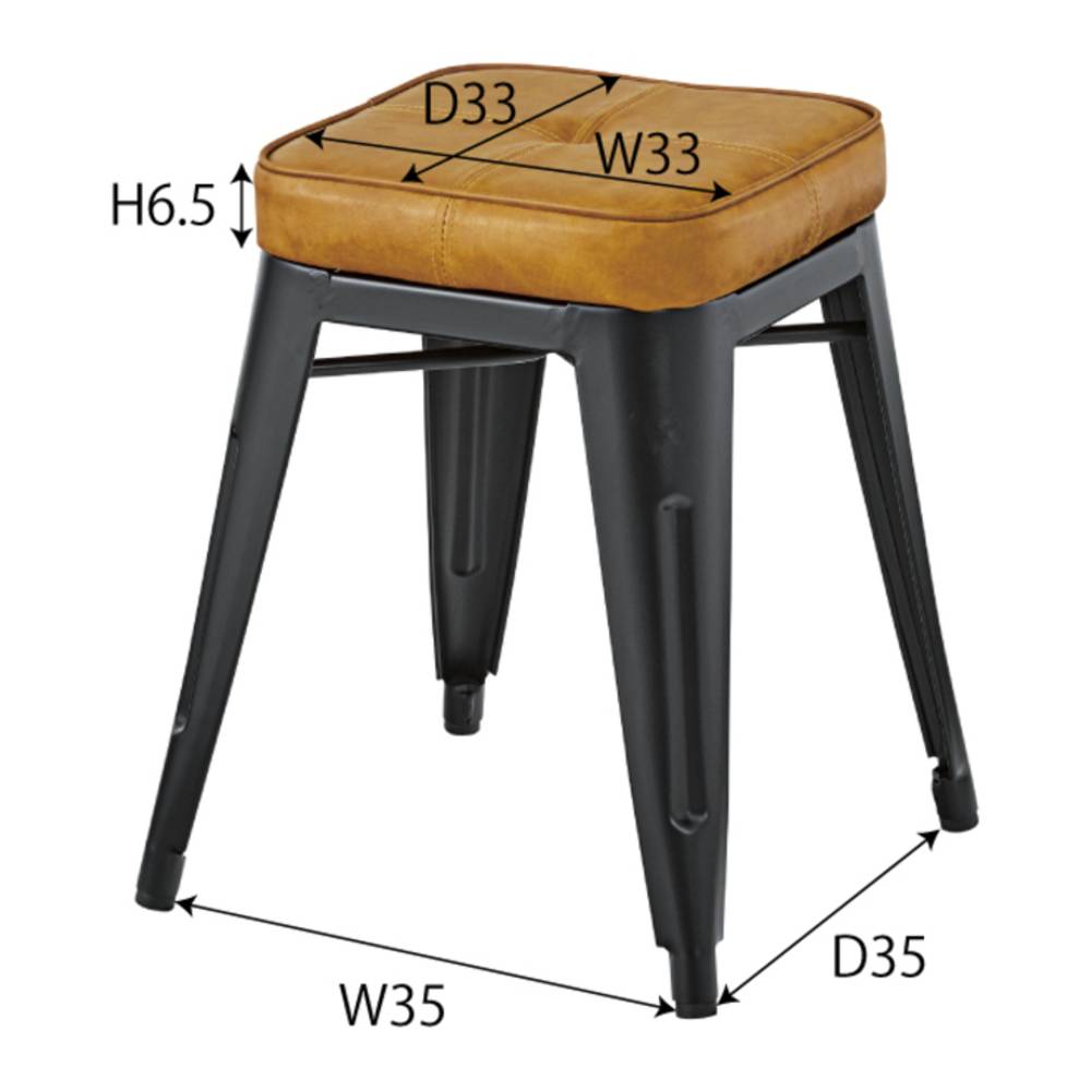 スツール椅子/プロシード座面レザー1脚（2脚まで在庫有） スツール ハイスツール スタッキング 1脚 ソフトレザー