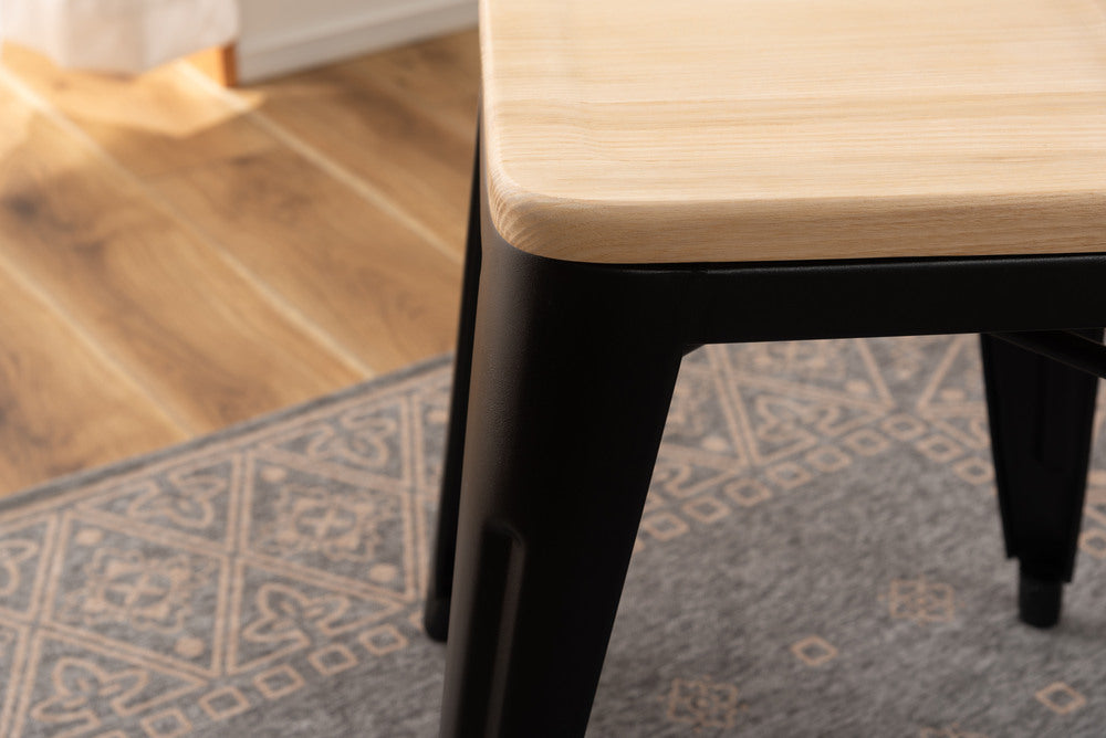 スツール スタッキング 天然木 スチール ダイニングチェア