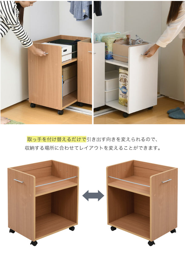 取っ手の向きを自由に選べて使いやすい設計