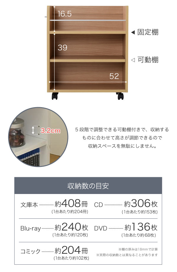 書類やファイル収納に便利なサイズの本棚