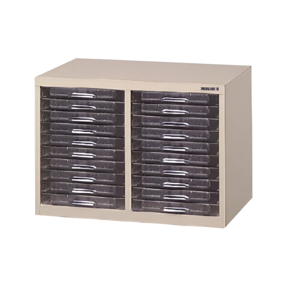 オフィス収納　取り出しやすい　透明引出し