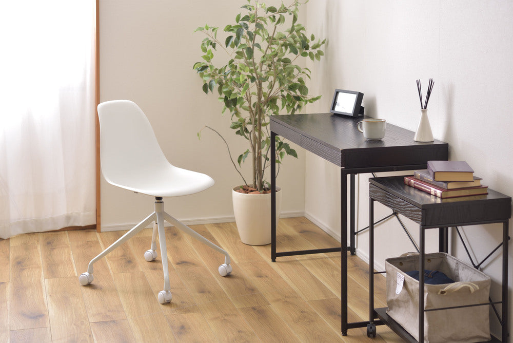 インテリア リビングチェア キャスター付き シェル型 カトル 回転