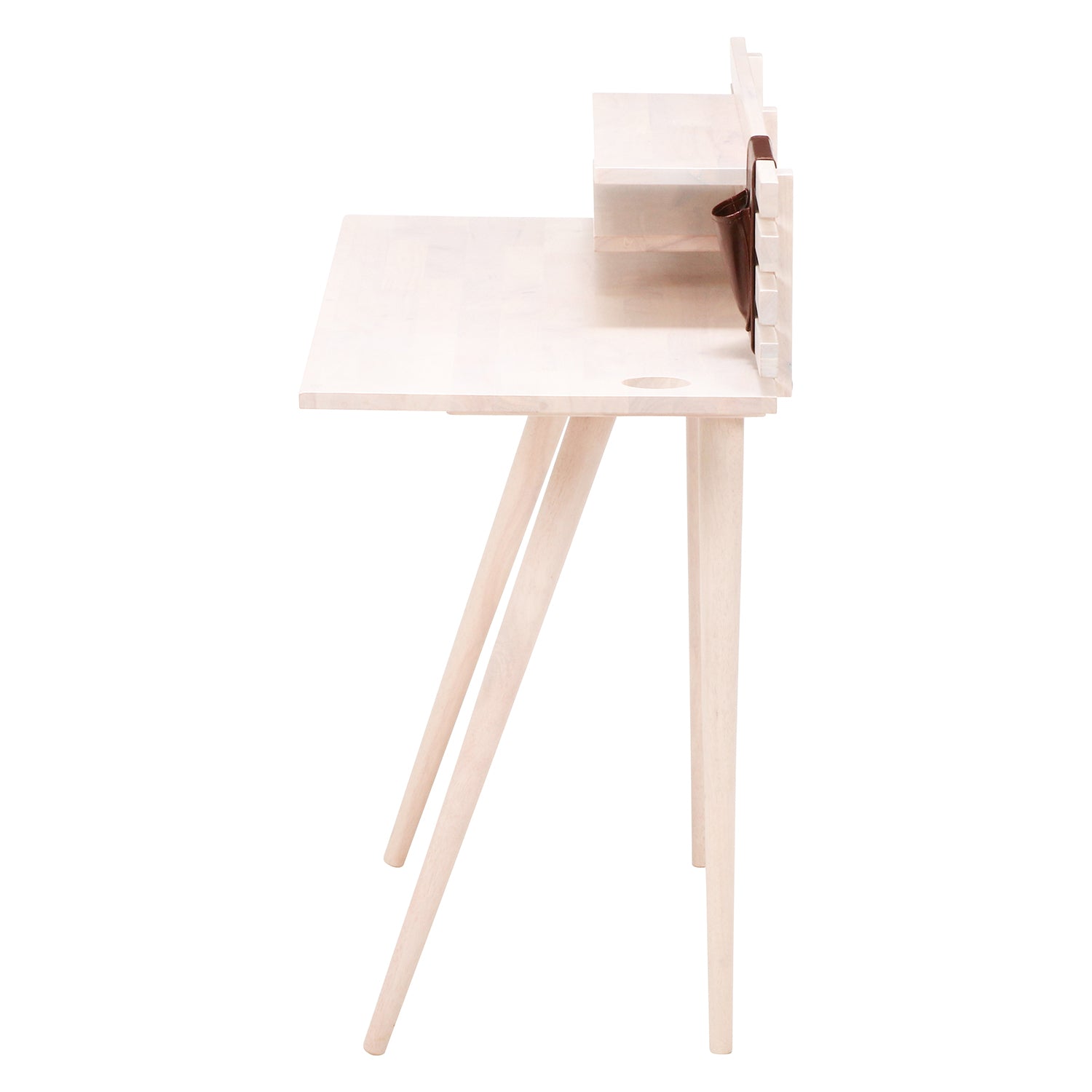 在宅ワークや学習に最適なシンプルデザインの天然木デスク