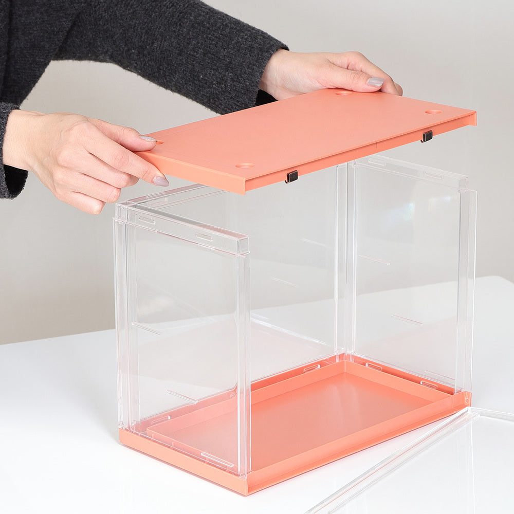 コレクションケース hina 壇式 3段 スタッキング可能 アクリルケース ディスプレイ 組立品 【FB29026】