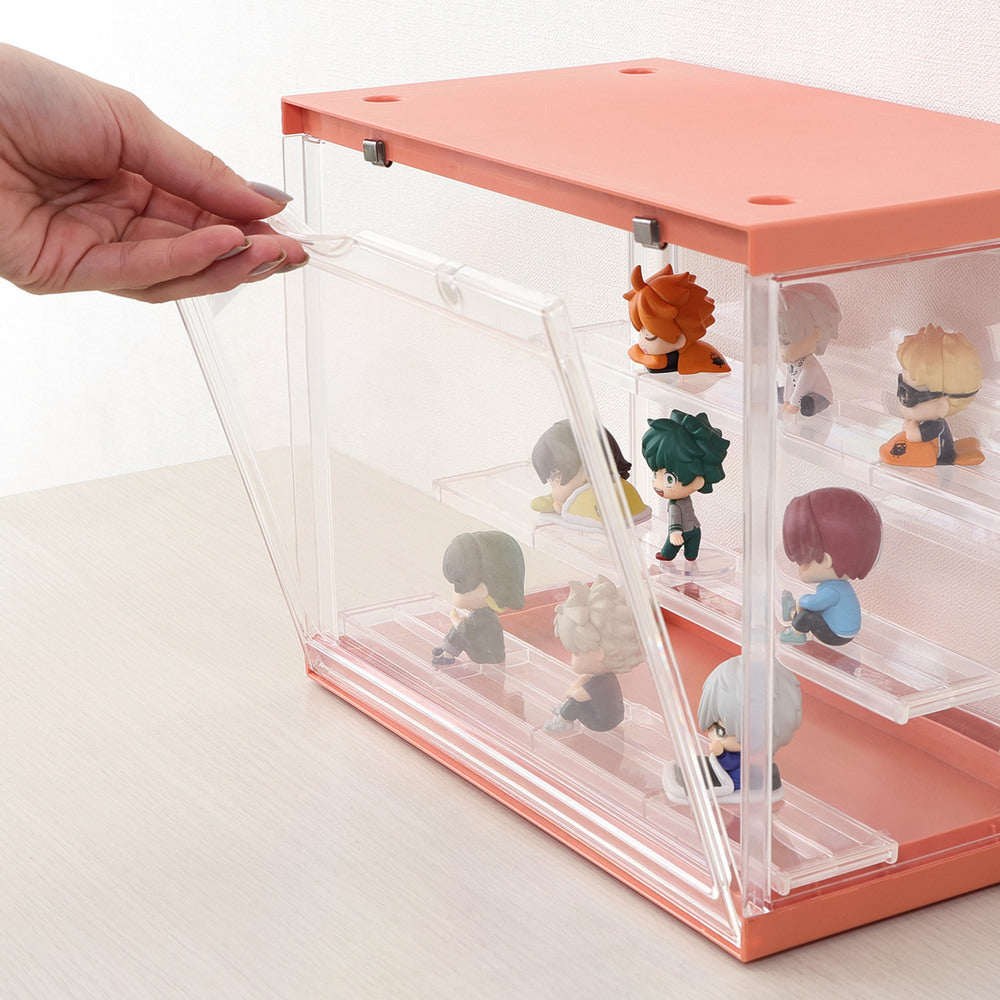 コレクションケース hina 壇式 3段 スタッキング可能 アクリルケース ディスプレイ 組立品 【FB29026】