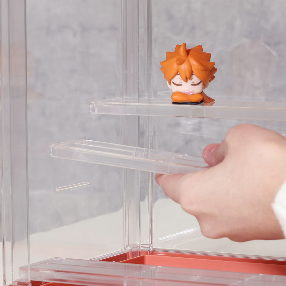 コレクションケース hina 壇式 3段 スタッキング可能 アクリルケース ディスプレイ 組立品 【FB29026】