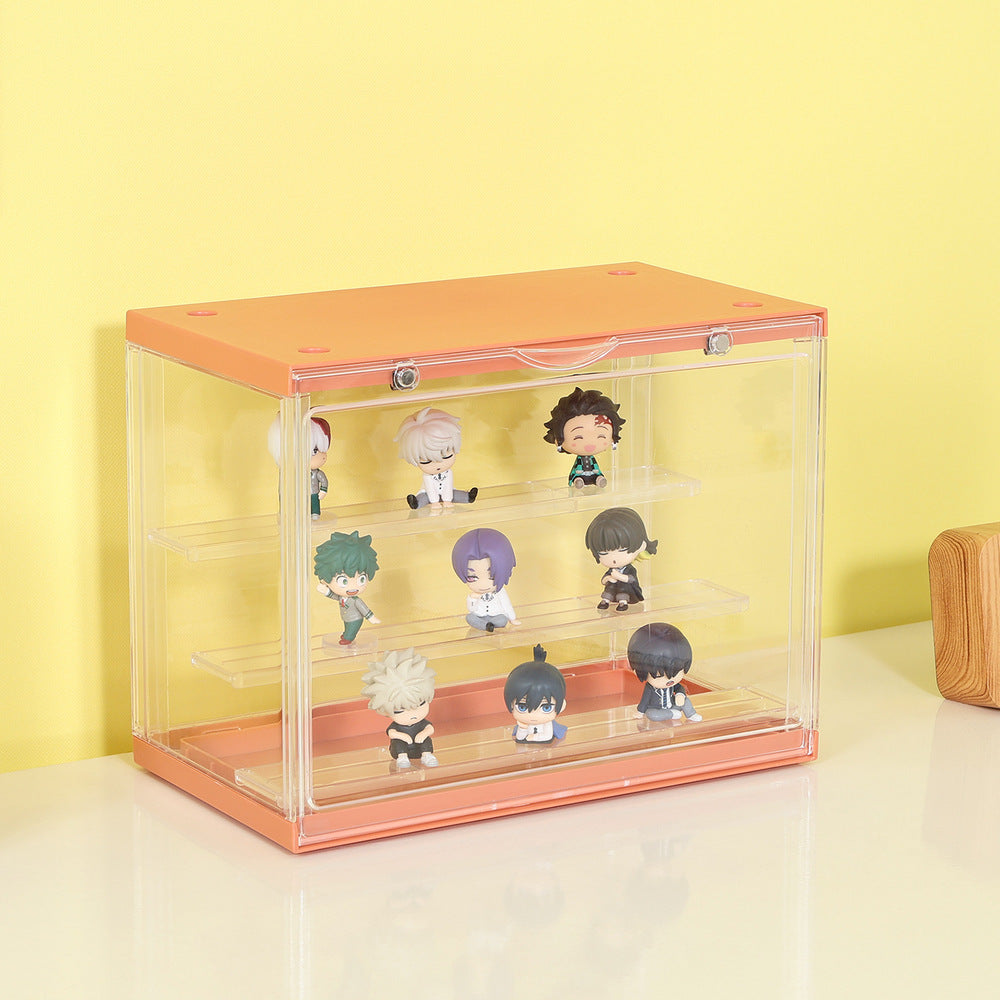コレクションケース hina 壇式 3段 スタッキング可能 アクリルケース ディスプレイ 組立品 【FB29026】
