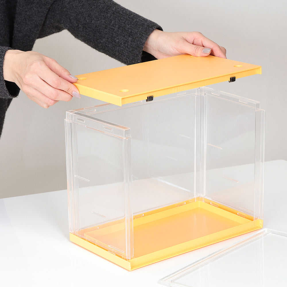 コレクションケース hina 壇式 3段 スタッキング可能 アクリルケース ディスプレイ 組立品 【FB29026】