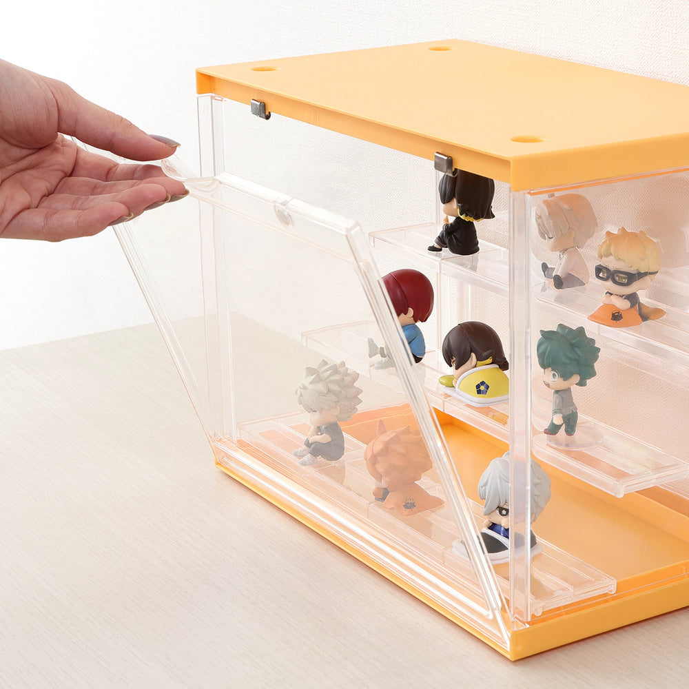 コレクションケース hina 壇式 3段 スタッキング可能 アクリルケース ディスプレイ 組立品 【FB29026】