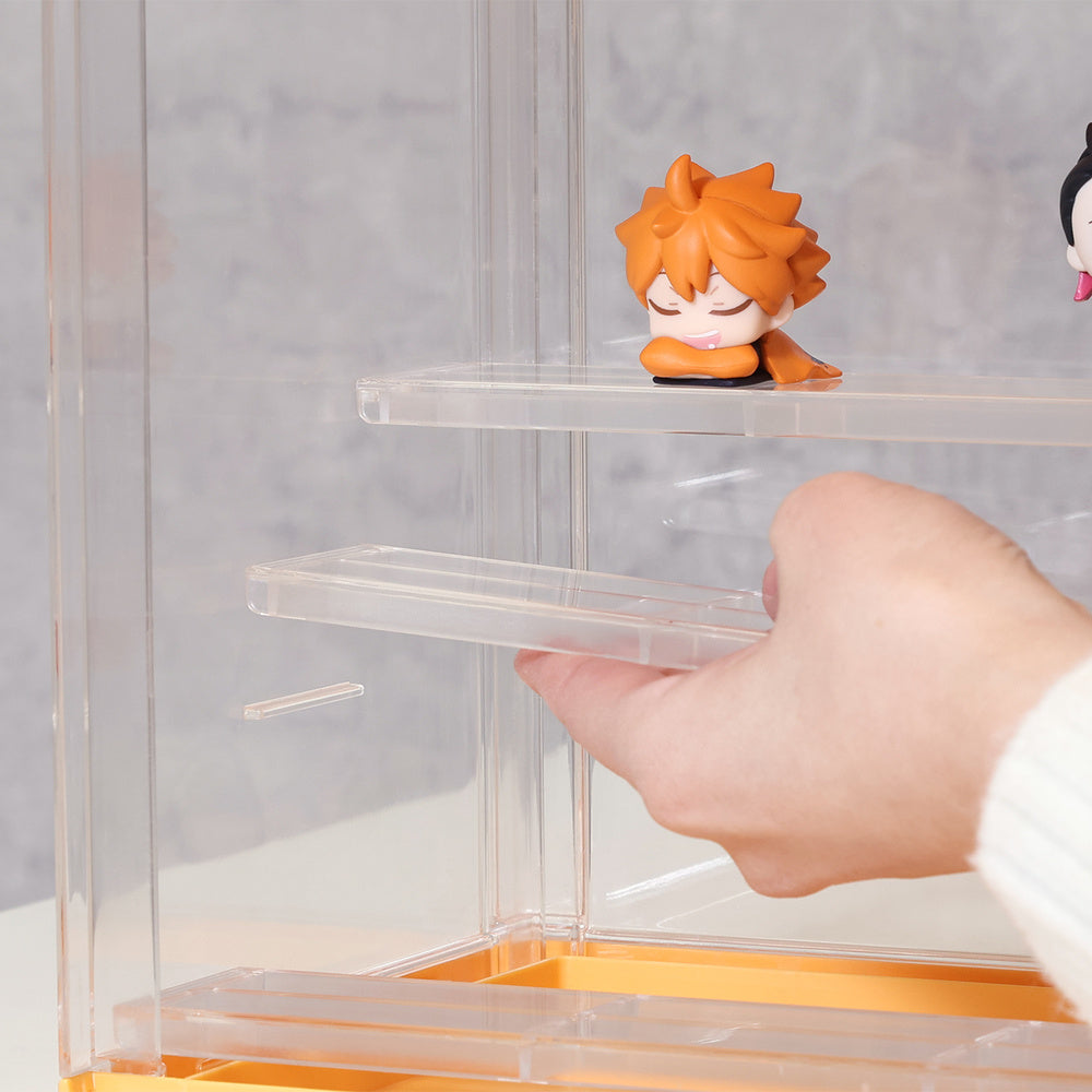コレクションケース hina 壇式 3段 スタッキング可能 アクリルケース ディスプレイ 組立品 【FB29026】