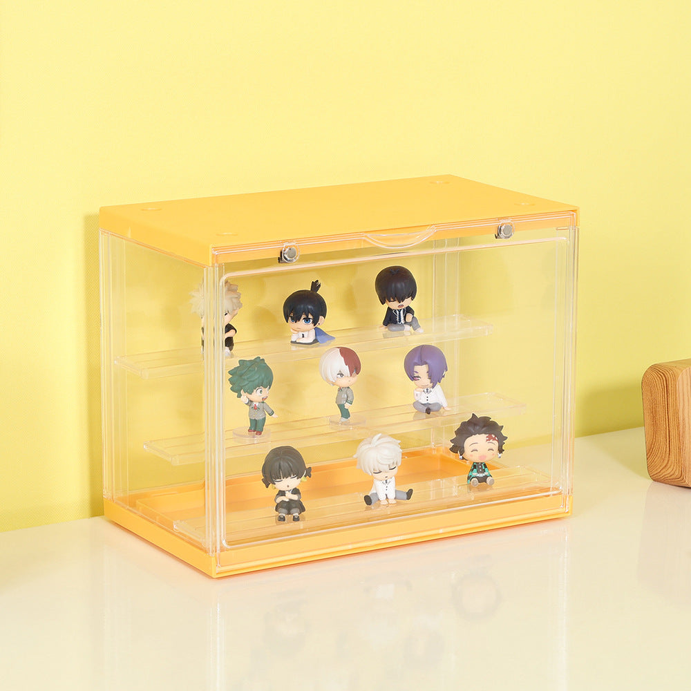 コレクションケース hina 壇式 3段 スタッキング可能 アクリルケース ディスプレイ 組立品 【FB29026】