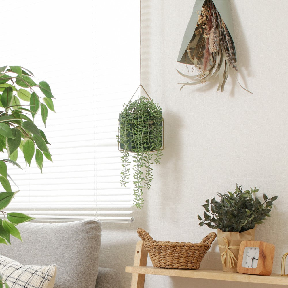 フェイクグリーン 観葉植物 吊り下げタイプ ハンギングポット インテリアグリーン 【FB-GRN-TR】