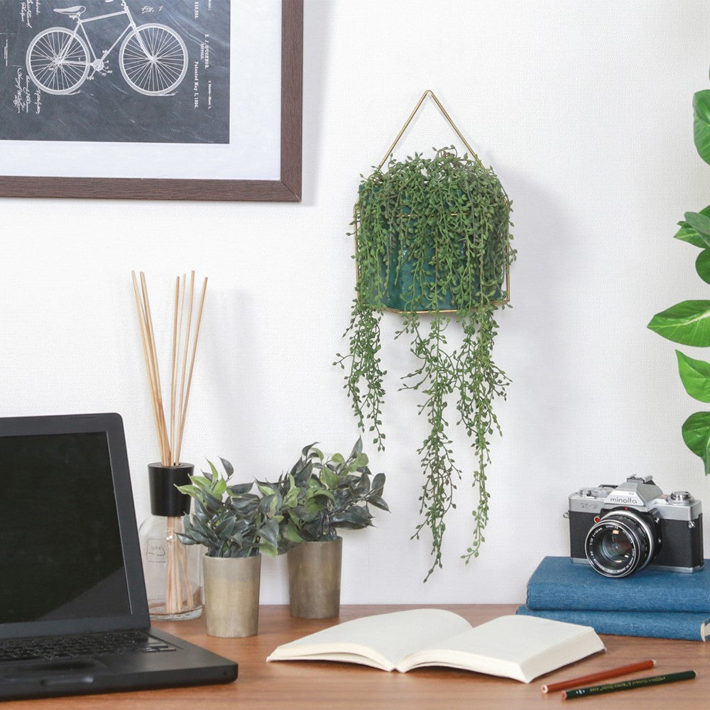 フェイクグリーン 観葉植物 吊り下げタイプ ハンギングポット インテリアグリーン 【FB-GRN-TR】