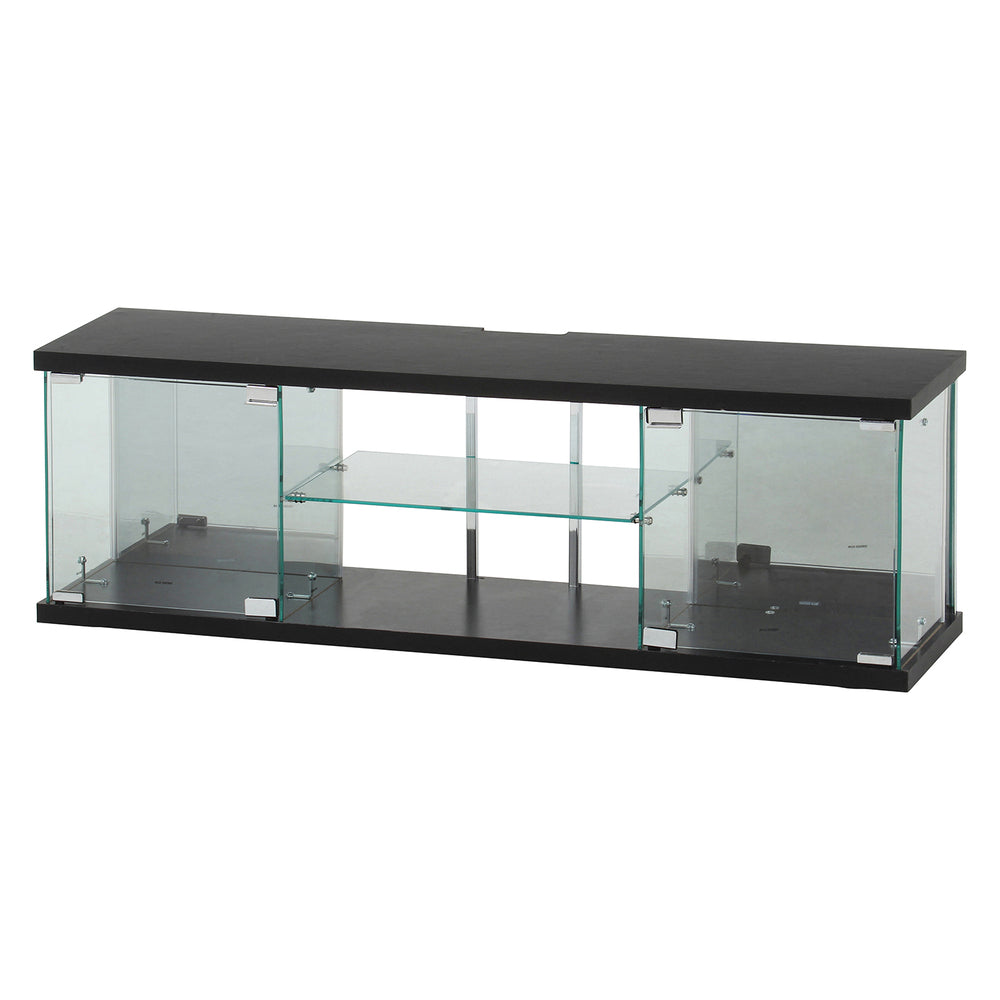 ガラスディスプレイケース 4段 クリア 強化ガラス コレクションラック