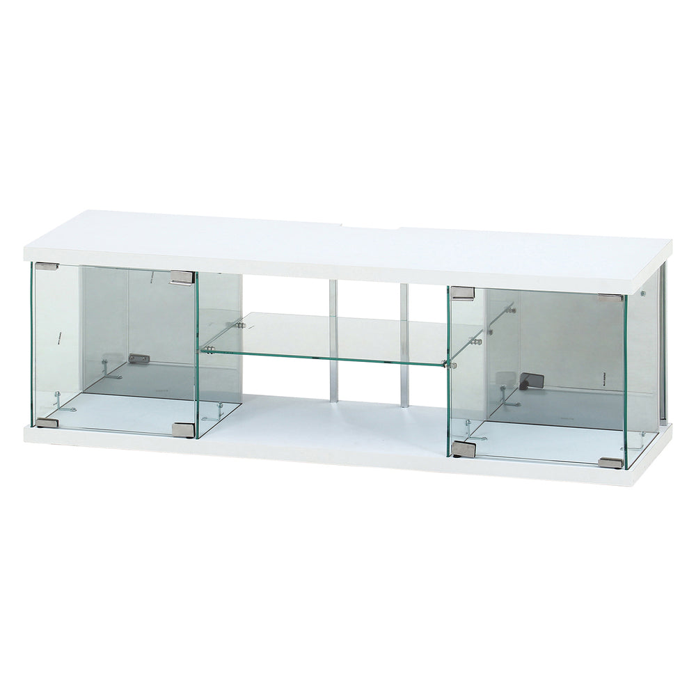 ガラス製　３段テレビ台　TEMPERED GLASS 壁寄せテレビスタンド Varial(バリアル) 3段棚タイプ | 家具