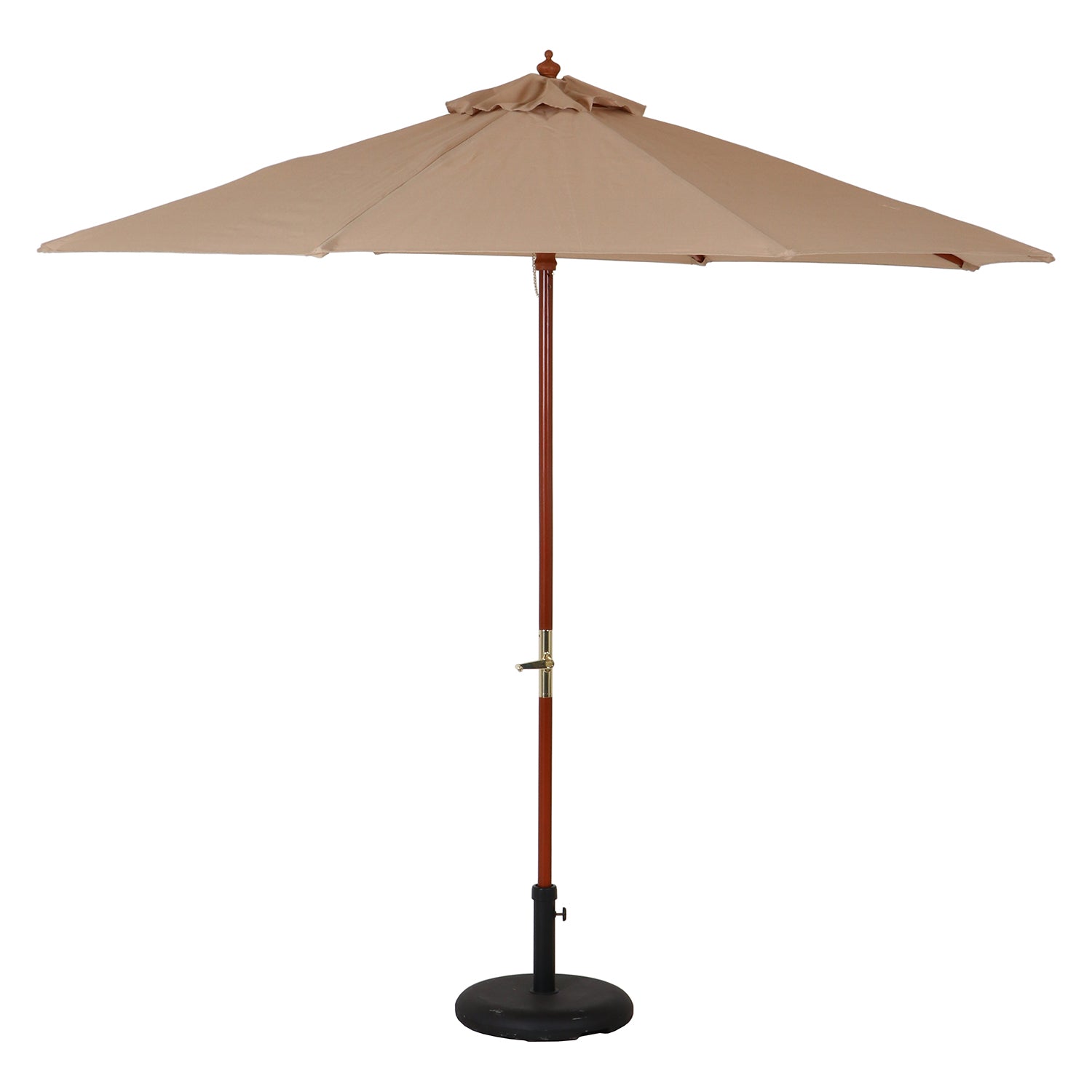 広く日差しを遮る直径270cmの大型パラソル