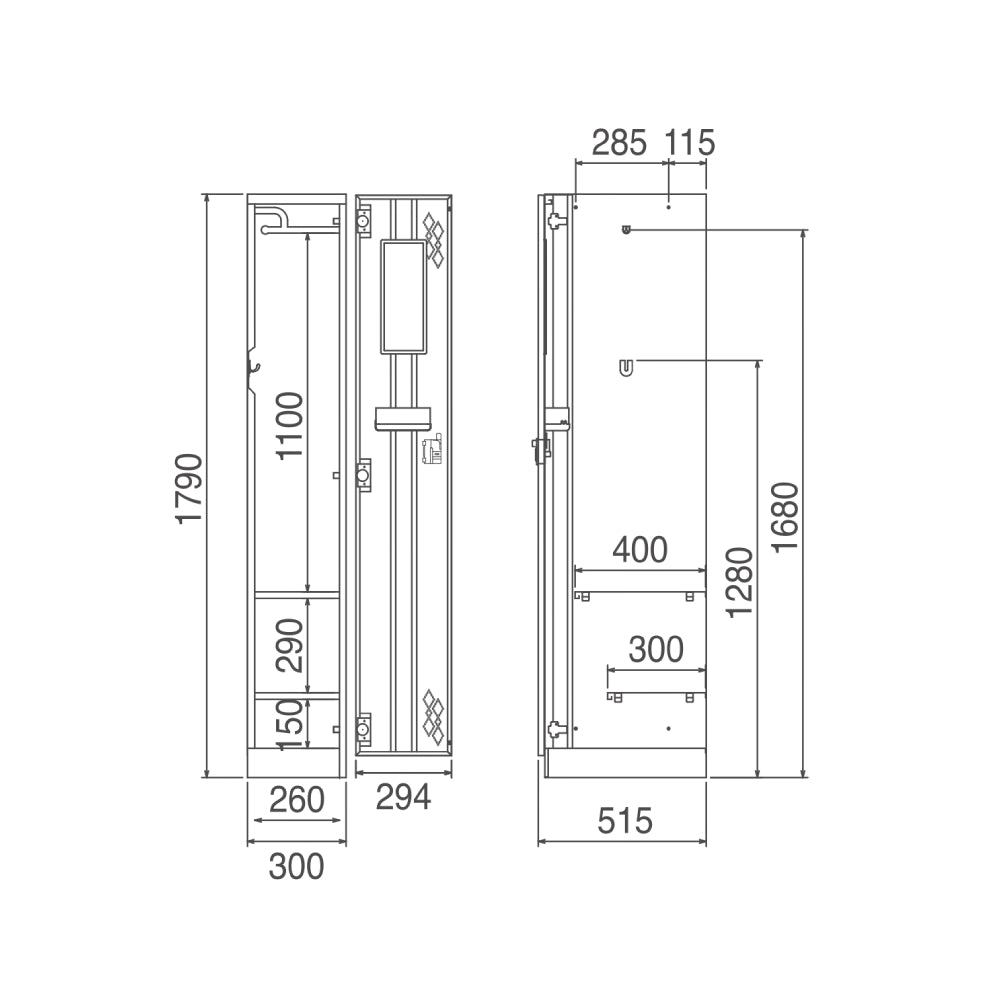 サイズ　W300　更衣ロッカー