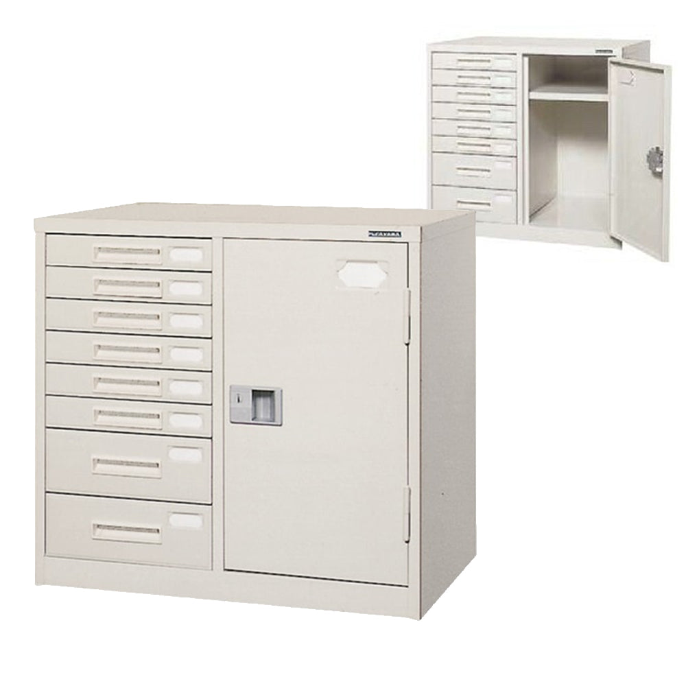 ミニコンビケース 片開き扉 引き出し収納 A4