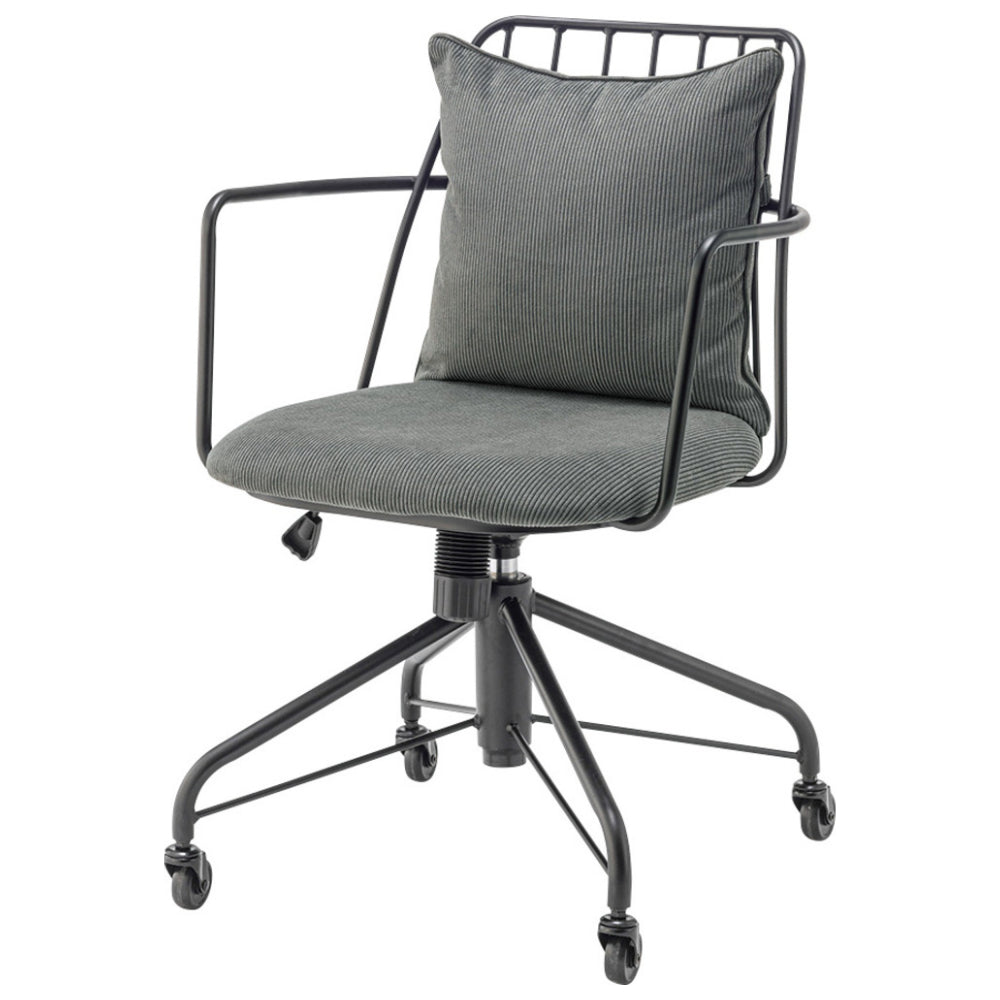 ロッキング機能 コーデュロイ 回転チェア キャスター付き オフィス