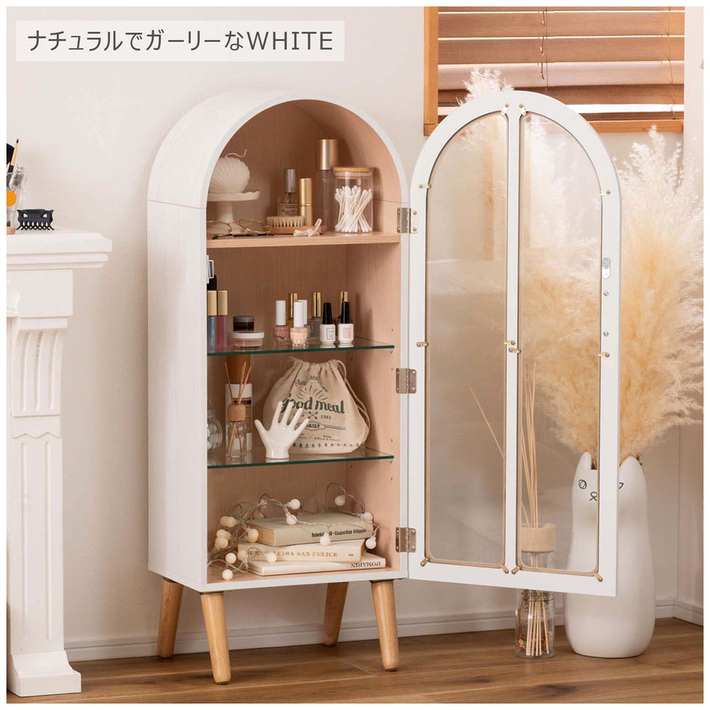 ガラス棚 アーチ型 ガーリー コレクションシェルフ ラック 棚