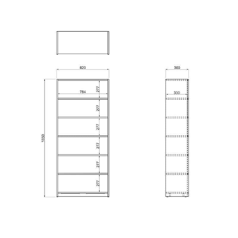 木製カルテシェルフ A4タテ(5段) 本棚 書棚 カルテ収納 棚 カルテシェルフ【RFMCS2】