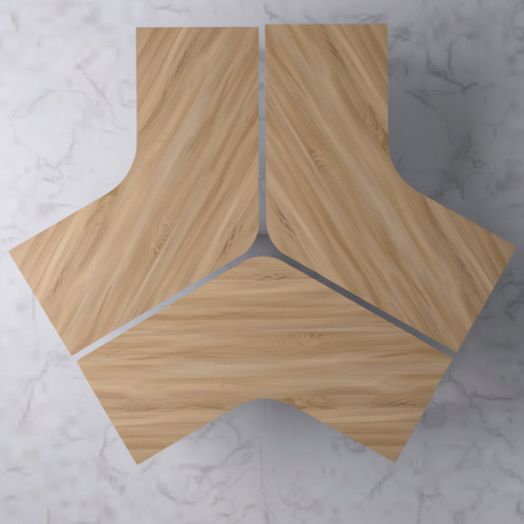 法人様限定 木目調 ブーメランテーブル RGシリーズ フリーアドレス