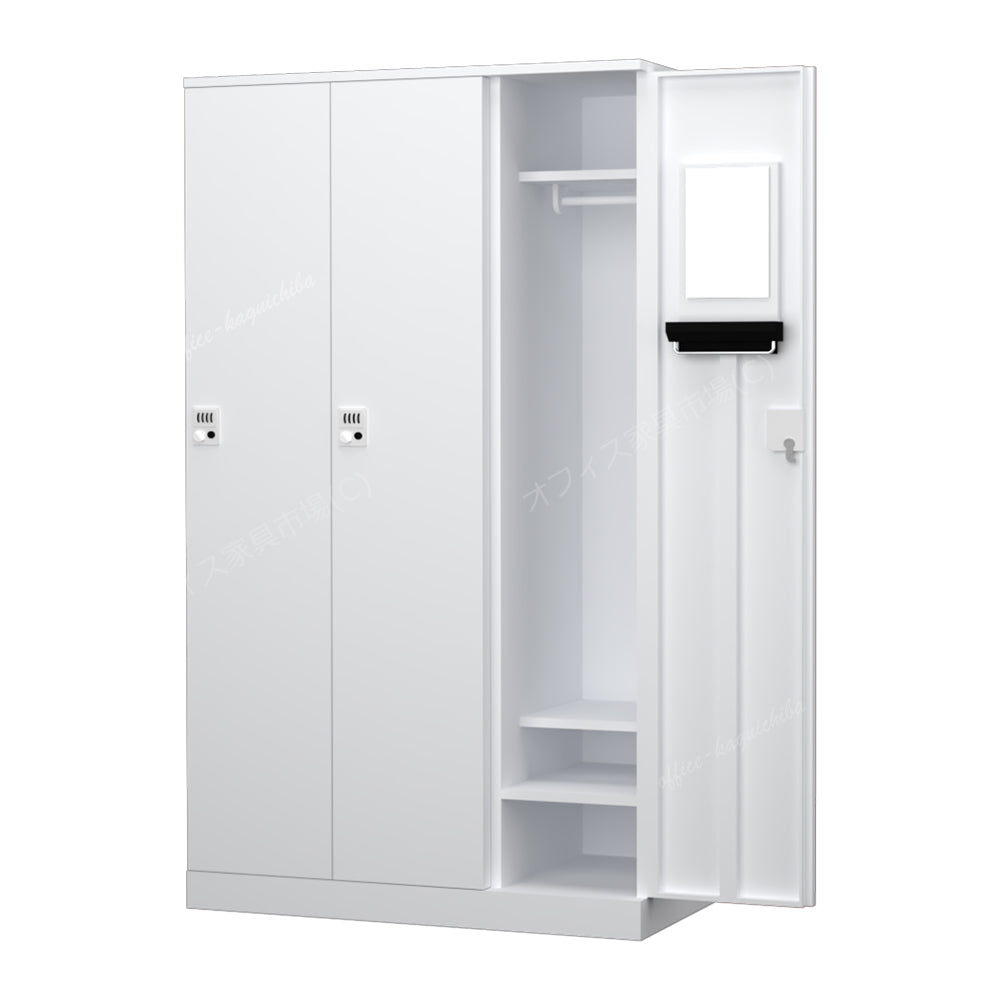 更衣用ロッカー 完成品 オール扉タイプ 本体ホワイト【オフィス家具
