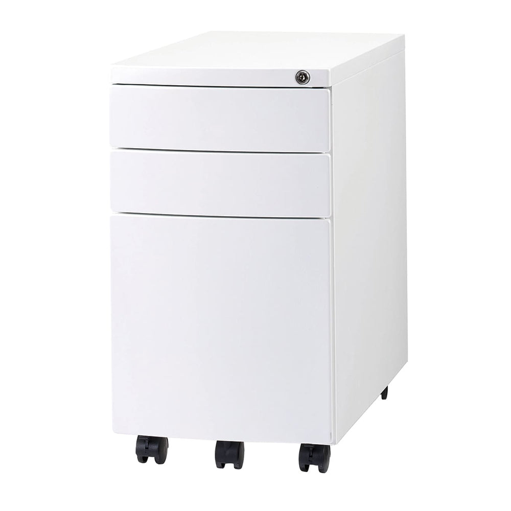 収納ワゴン オフィス家具 3段ワゴン ホワイト