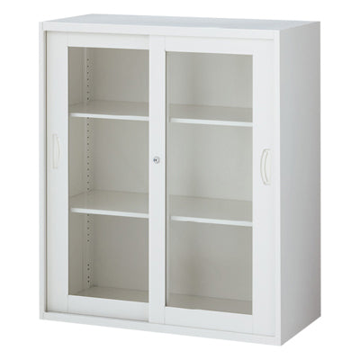 QUWALL RWシリーズ ガラス引戸書庫 SK-RW4-10SG 34kg グリーン購入法